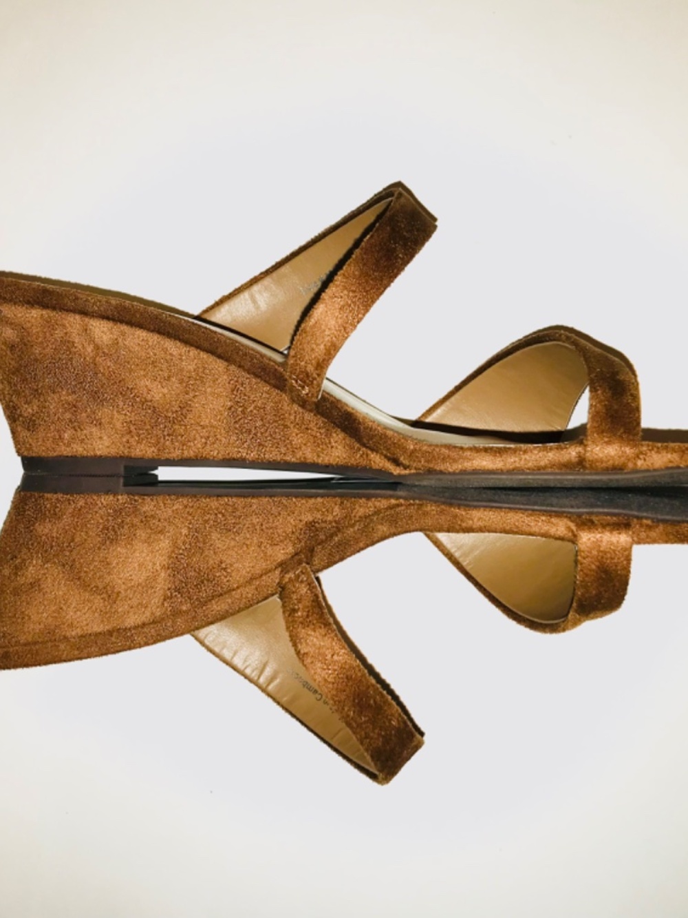 NWT Dolce Vita Quilan Suede Strappy Wedge Sandals Slides Brown Square Toe 6 NIB - Picture 4 of 15